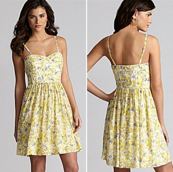 Gianni Bini Dresses & Skirts - Gianni Bini Yellow Floral Dress Size 0